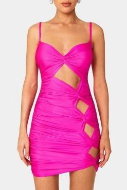 SOLADO Plunging Neck Cut Out Twist Detail Mini Dress -Solado Sales Shop 1.20 0DM 1881 1800x1800