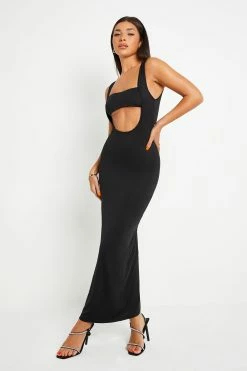 Alternative view of SOLADO Solid Cut Out Bodycon Sleeveless Maxi Dress