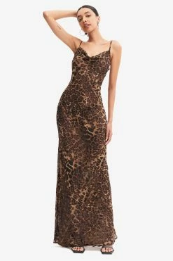 Solado Leopard Print Floor Length Maxi Dress