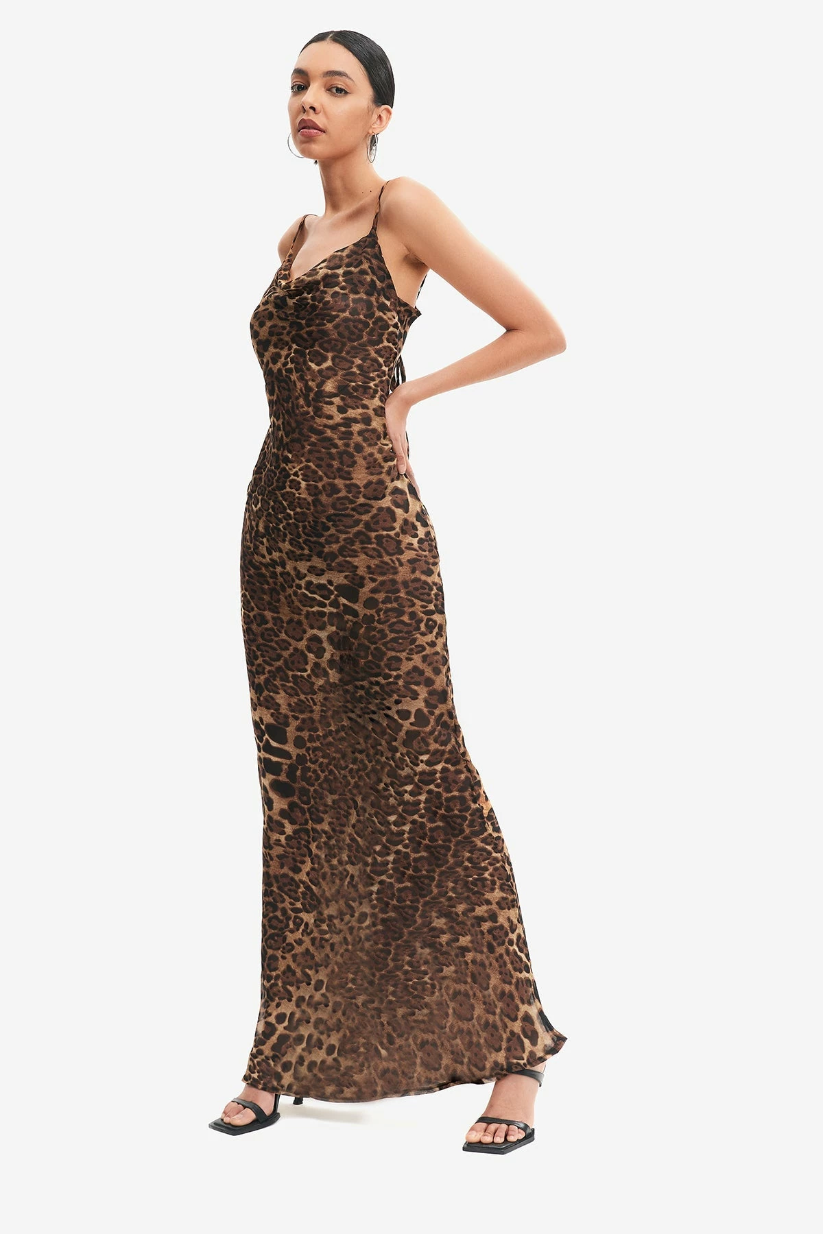 Solado Leopard Print Floor Length Maxi Dress 3 Solado Leopard Print Floor Length Maxi Dress - Image 3