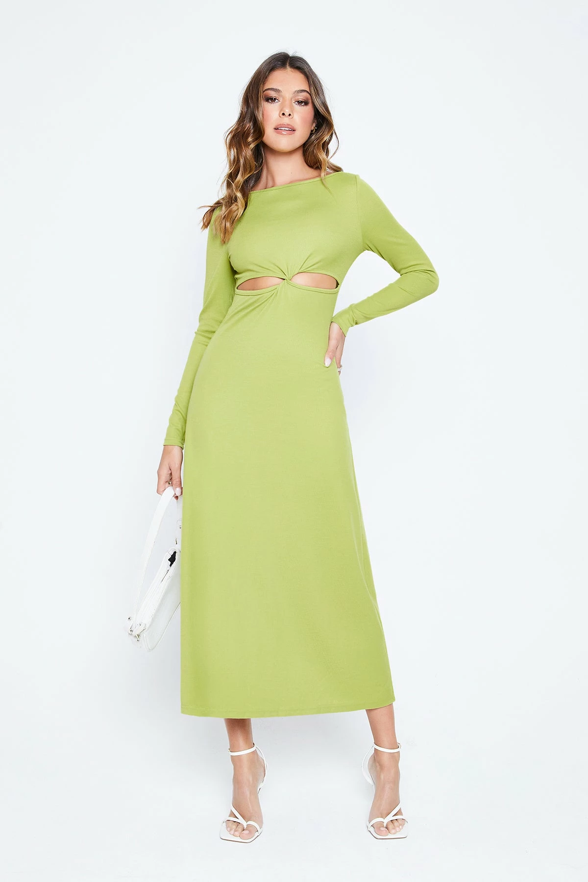 SOLADO Cut Out Twist Front Long Sleeve Maxi Dress 3 SOLADO Cut Out Twist Front Long Sleeve Maxi Dress - Image 3