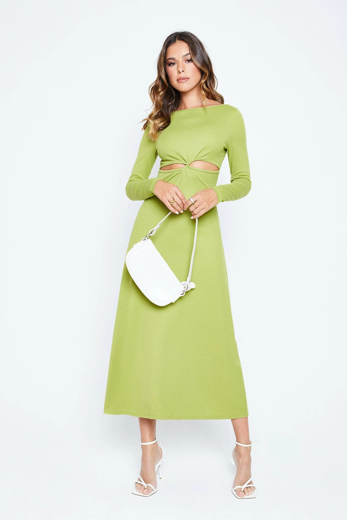 SOLADO Cut Out Twist Front Long Sleeve Maxi Dress 2 SOLADO Cut Out Twist Front Long Sleeve Maxi Dress - Image 2