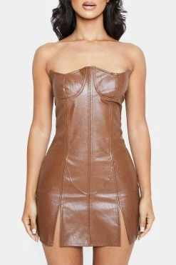 SOLADO Halter Neck Zipper Back PU Leather Mini Dress -Solado Sales Shop 6 16bd2480 3725 4b95 85a5 b475d44078af 1800x1800