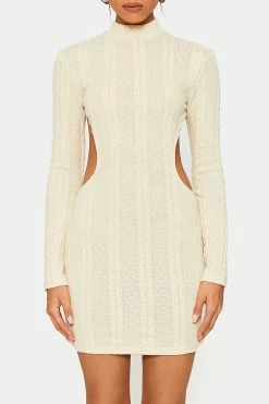 SOLADO Cable Knit Open Back Long Sleeve Mini Dress -Solado Sales Shop 9.20B ODM 27946 1800x1800