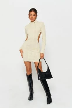 SOLADO Cable Knit Open Back Long Sleeve Mini Dress -Solado Sales Shop 9.20B ODM 27983 1800x1800