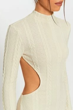SOLADO Cable Knit Open Back Long Sleeve Mini Dress -Solado Sales Shop 9.20B ODM 28029 1800x1800