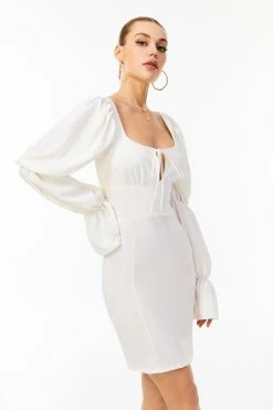 Alternative view of Solado Puff Sleeve Tie Detail Backless Mini Dress