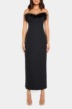 Solado Feather Trim Bodycon Solid Tube Maxi Dress -Solado Sales Shop jpeg 01626ca1 4b56 4a1a 9574 08fe34430c24 1800x1800