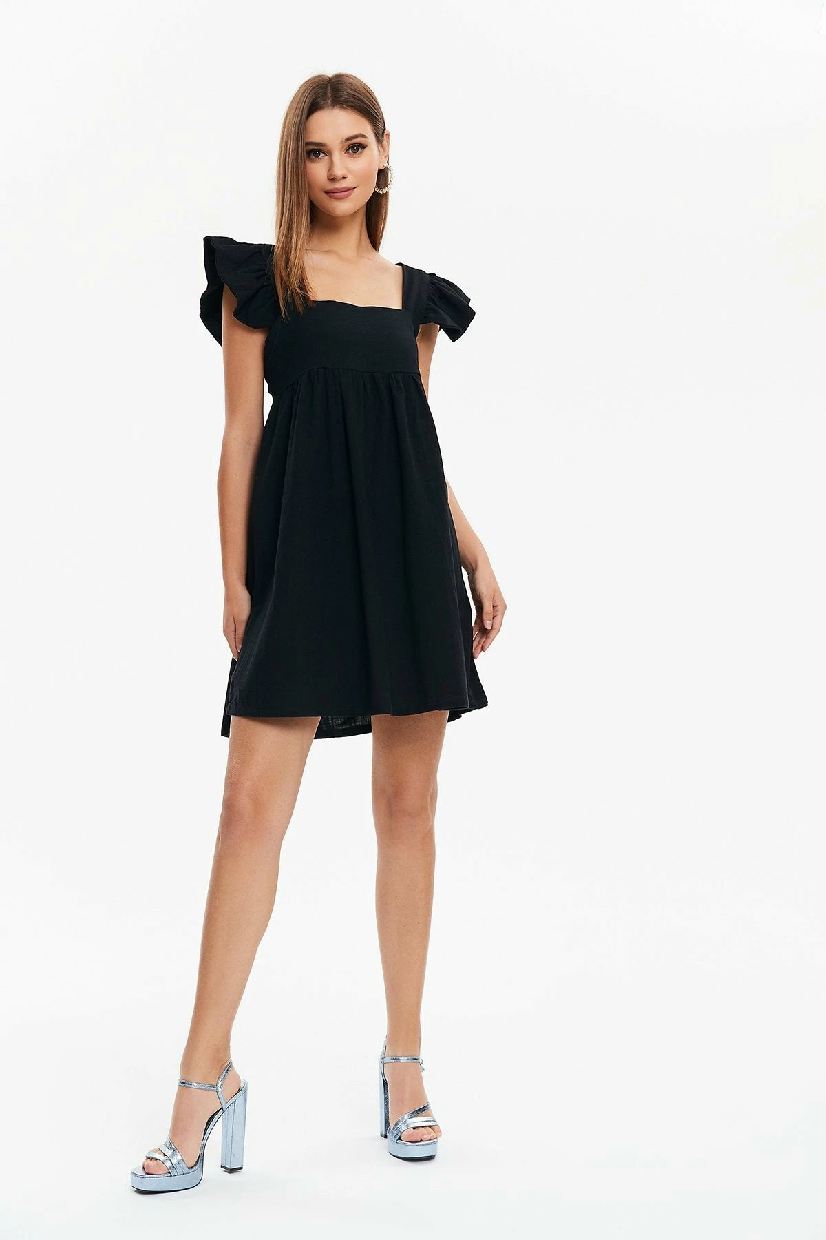Solado Ruffle Backless High Waist Mini Dress 4 Solado Ruffle Backless High Waist Mini Dress - Image 4