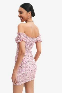 Alternative view of Solado Floral Print Off Shoulder Mini Dress