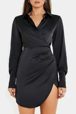 Solado Cross Wrap Asymmetrical Hem Long Sleeve Shirt Dress -Solado Sales Shop jpeg 06737274 9dbf 48ee a103 83d5610125fb 1800x1800