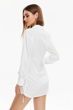 Alternative view of Solado Satin Ruched Button Front Mini Dress