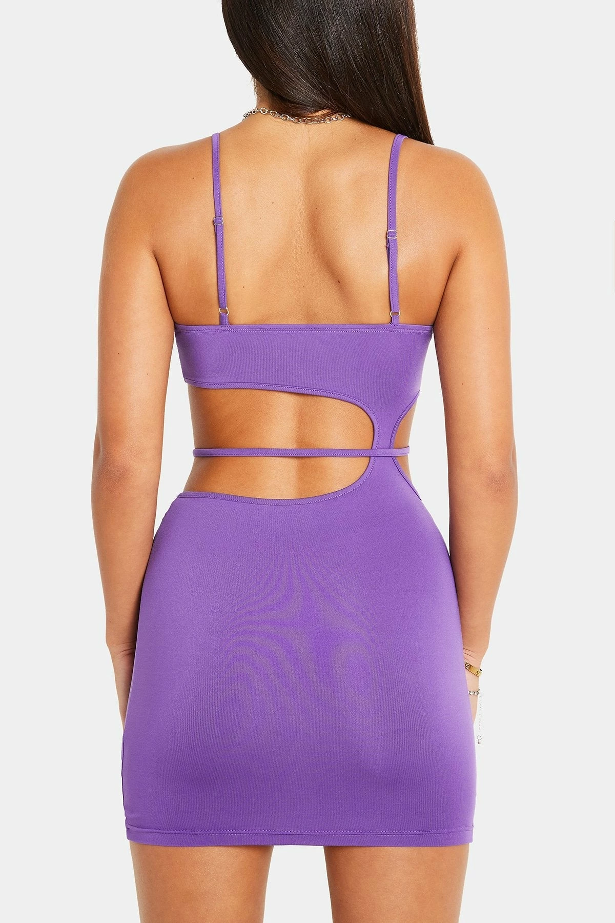 SOLADO Asymmetric Neck Cut Out Backless Mini Dress 7 SOLADO Asymmetric Neck Cut Out Backless Mini Dress - Image 7