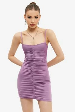 Alternative view of Solado Ruched Bodycon Solid Cami Mini Dress