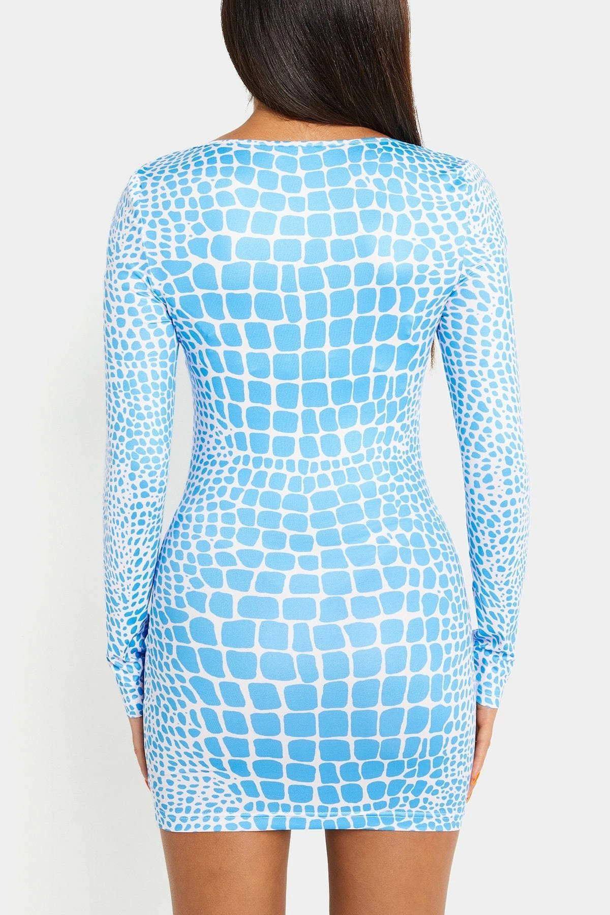 SOLADO Abstract Print Long Sleeve Bodycon Mini Dress 6 SOLADO Abstract Print Long Sleeve Bodycon Mini Dress - Image 6
