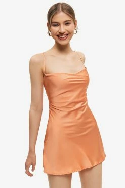 Alternative view of Solado Satin Lace Up Backless Solid Mini Dress