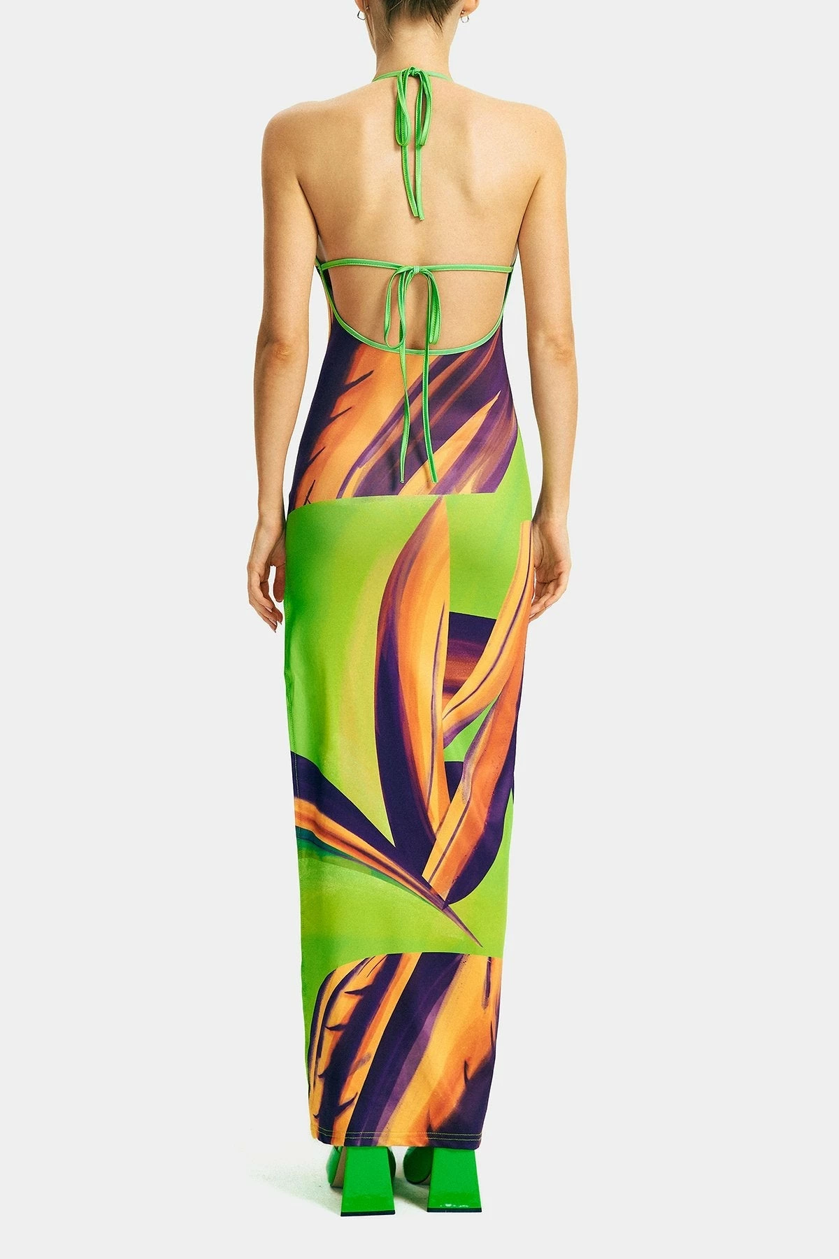 Solado Side Split Cut Out Abstract Print Boning Maxi Dress 7 Solado Side Split Cut Out Abstract Print Boning Maxi Dress - Image 7