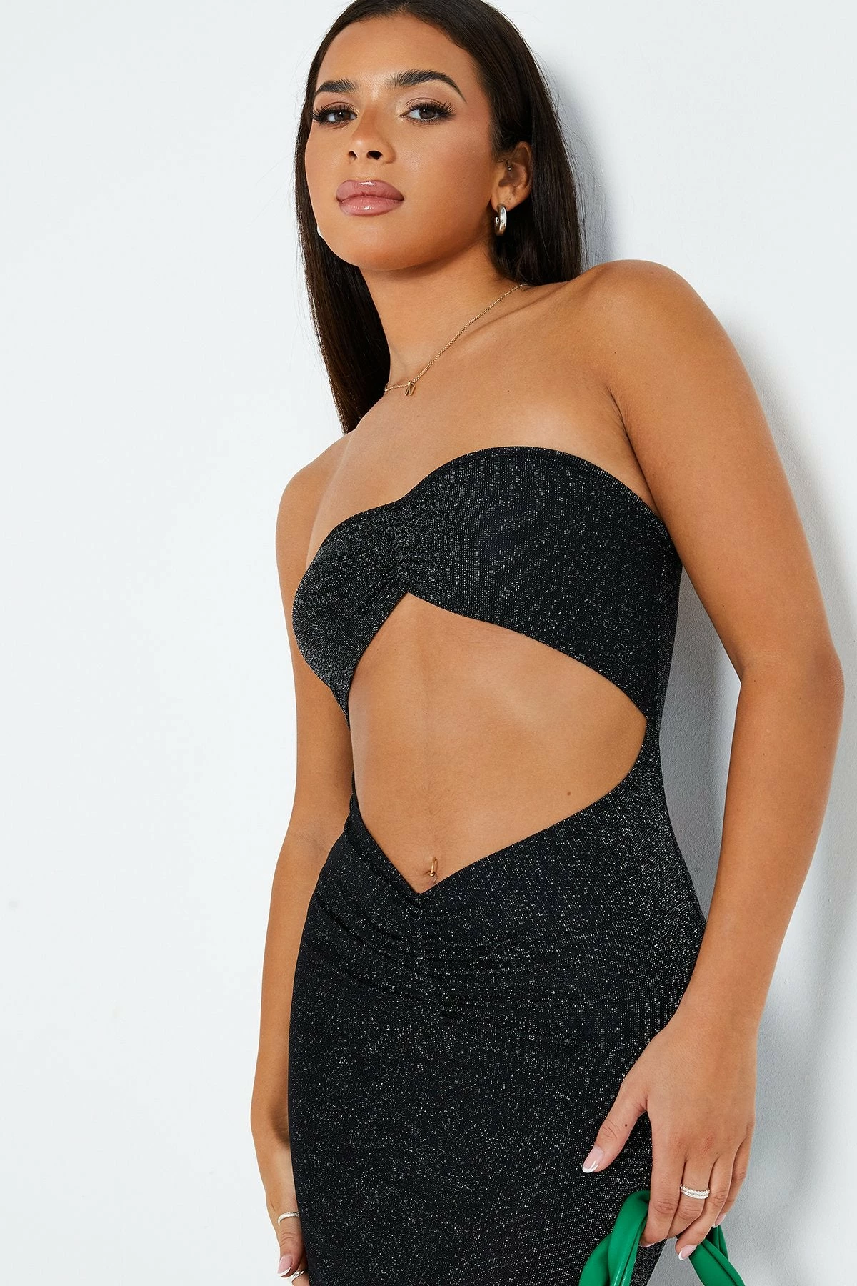 SOLADO Lurex Cut Out Bodycon Tube Maxi Dress 4 SOLADO Lurex Cut Out Bodycon Tube Maxi Dress - Image 4