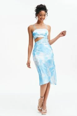 Solado Tie Dye Cut Out Midi Dress