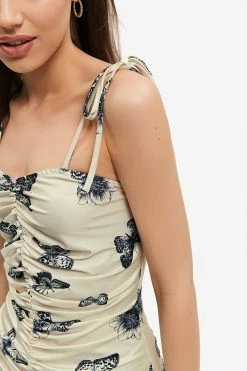 Solado Butterfly Print Tie Strap Ruched Mini Dress -Solado Sales Shop jpeg 2e30cd35 eb56 492f a617 56dd0863309f 1800x1800