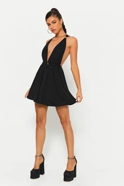 SOLADO Plunging Neck Buckled Detail Draped Mini Dress -Solado Sales Shop jpeg 2fe1c50d b752 40c3 af47 a9a94a2965a7 1800x1800