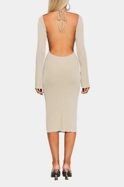 SOLADO Flared Sleeve Open Back Bodycon Midi Dress Without Belt -Solado Sales Shop jpeg 3106fd39 0315 4385 8d8d bbf09f98c897 1800x1800