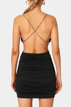 SOLADO Chain Strap Open Back Ruched Mini Dress -Solado Sales Shop jpeg 32fabef5 ee1f 40bf ad90 b875fc7fa3b5 1800x1800