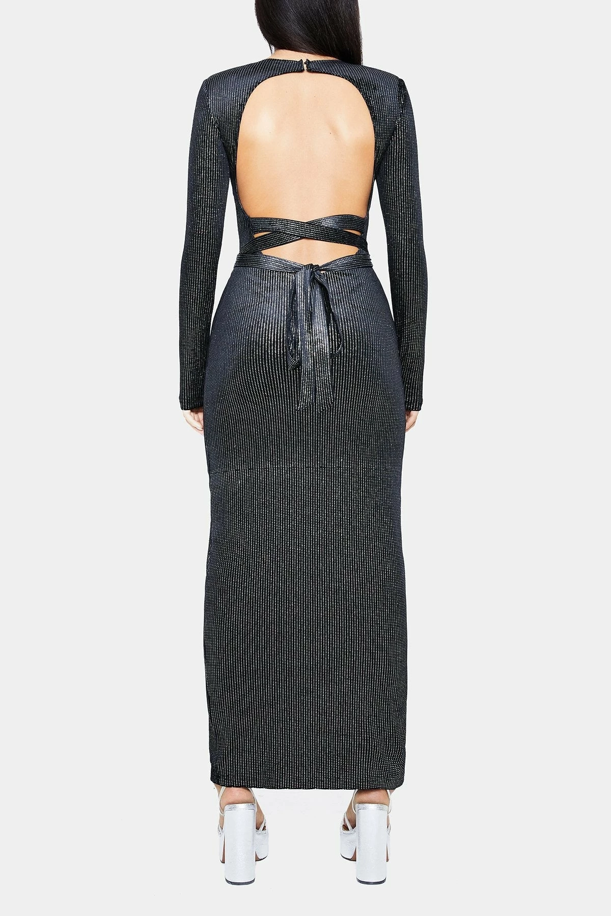 SOLADO Open Back Tie Detail Long Sleeve Maxi Dress 7 SOLADO Open Back Tie Detail Long Sleeve Maxi Dress - Image 7