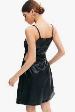 Alternative view of Solado Ruched Cut Out PU Leather Mini Dress