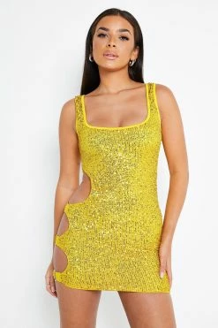 Alternative view of Solado Square Neck Cut Out Sequin Mini Dress