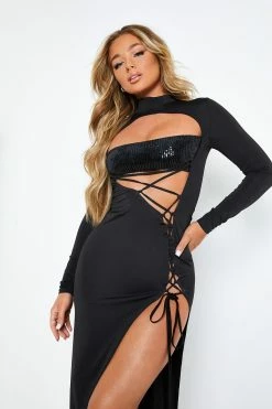 SOLADO Sequin Splicing Cut Out Split Hem Maxi Dress -Solado Sales Shop jpeg 370c88f1 dc98 47a1 b826 40c137b2a21a 1800x1800