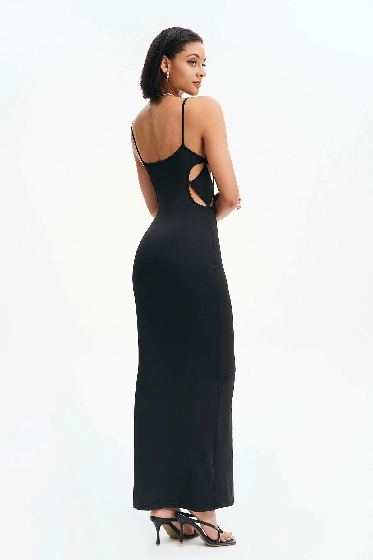 Solado Solid Backless Cut Out Maxi Dress 2 Solado Solid Backless Cut Out Maxi Dress - Image 2