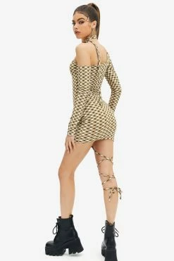 Solado Check Print Asymmetrical Neck Cold Shoulder Mini Dress -Solado Sales Shop jpeg 3b671246 9569 4acc ae92 17a43adfe900 1800x1800