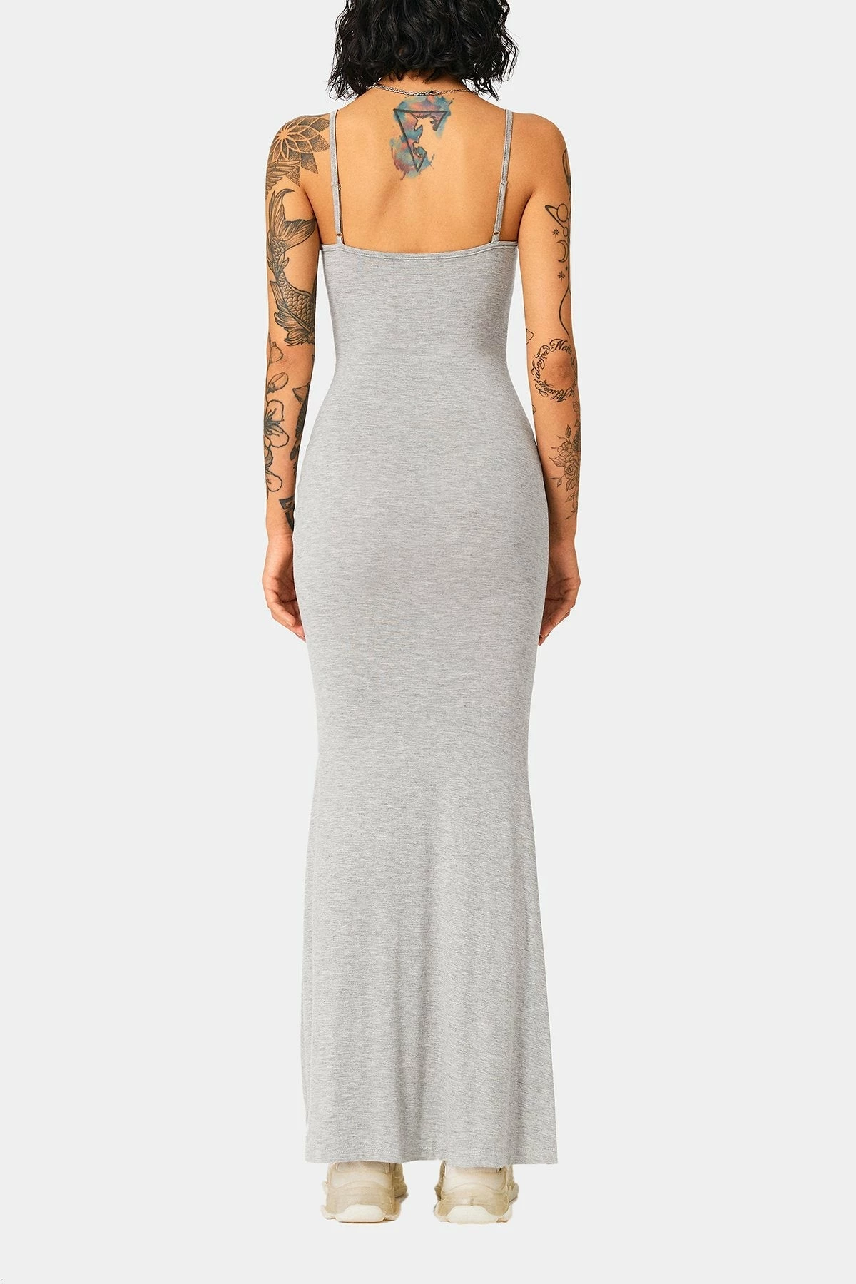 SOLADO Modal Plunging Neck Mermaid Solid Maxi Dress 7 SOLADO Modal Plunging Neck Mermaid Solid Maxi Dress - Image 7