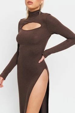 SOLADO High Neck Cut Out Split Hem Long Sleeve Midi Dress -Solado Sales Shop jpeg 3f986b9e 2990 4fb9 abdb eec6b8022995 1800x1800