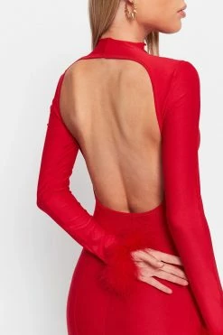 Solado Mock Neck Feather Trim Open Back Maxi Dress -Solado Sales Shop jpeg 45a52eb6 3fb8 4cac a2d4 30149f24c510 1800x1800