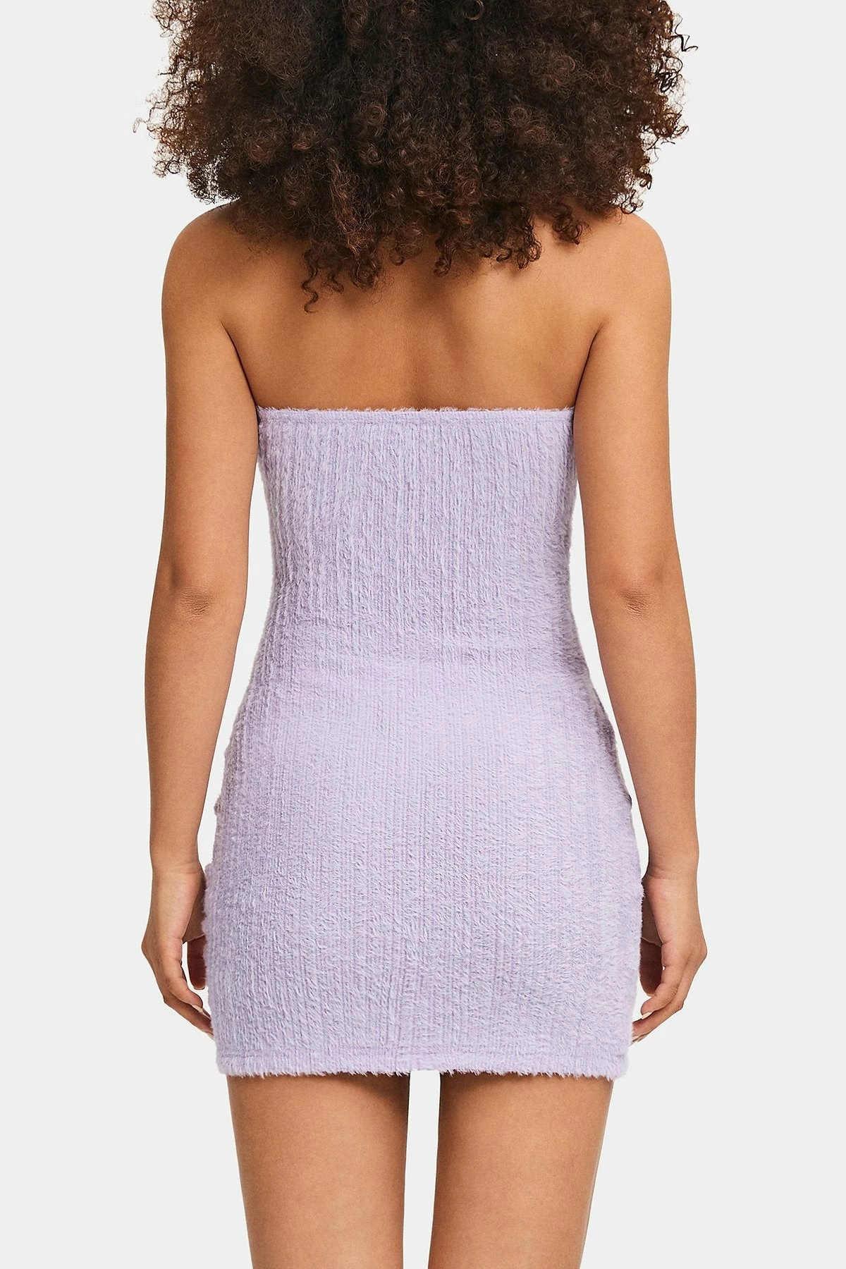 SOLADO Off Shoulder Fluffy Bodycon Solid Mini Dress 7 SOLADO Off Shoulder Fluffy Bodycon Solid Mini Dress - Image 7