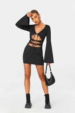 SOLADO Tie Detail Cut Out Flared Sleeve Mini Dress -Solado Sales Shop jpeg 4946e61f 5bcd 4b8d a597 103cb8bc26cf 1800x1800