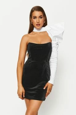 Solado Two Piece Puff Sleeve Top & Tube Mini Dress Set