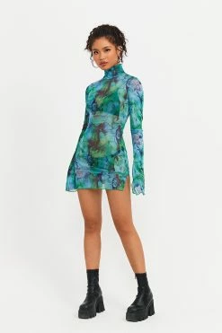 Solado Abstract Print Split Hem Mesh Long Sleeve Mini Dress Without Underwear -Solado Sales Shop jpeg 5290504e b762 485b ab90 d04e146002a4 1800x1800
