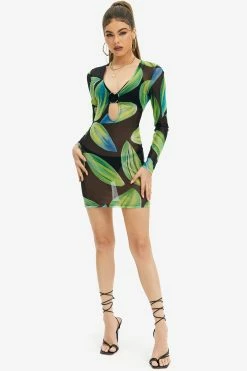 Solado Abstract Print O-Ring Front Mesh Mini Dress Without Underwear -Solado Sales Shop jpeg 535f32e2 b5b9 4aad a28f 0d8e7570fb57 1800x1800