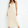 Solado Twist Front Split Hem Tube Sweater Dress