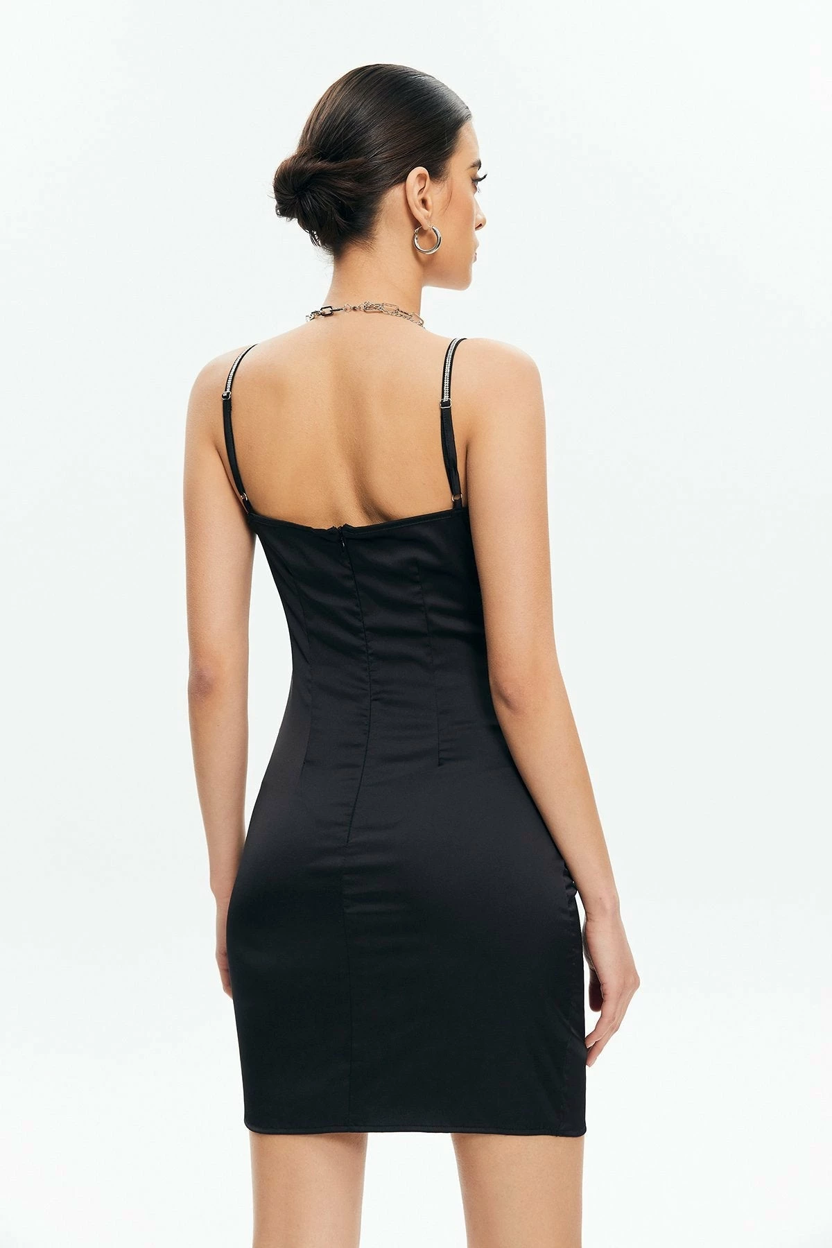 Solado Rhinestone Decor Solid Cami Dress Without Necklace 3 Solado Rhinestone Decor Solid Cami Dress Without Necklace - Image 3