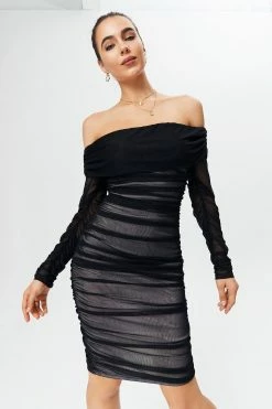 Solado Off Shoulder Ruched Mesh Midi Dress -Solado Sales Shop jpeg 58696017 6428 4f6d bdbe 982e74b0a945 1800x1800