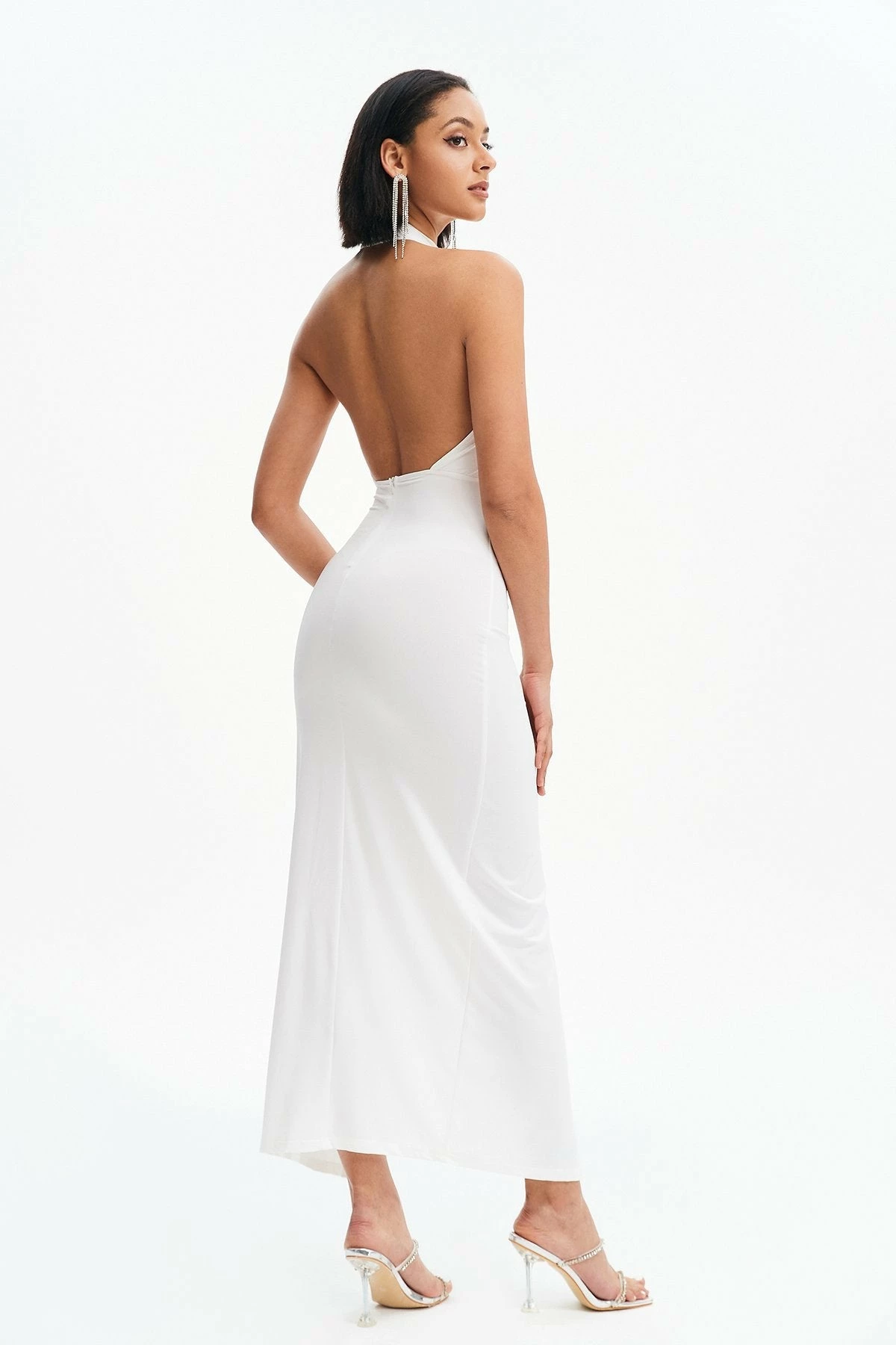 Solado Cross Halter Neck Backless Split Thigh Maxi Dress 2 Solado Cross Halter Neck Backless Split Thigh Maxi Dress - Image 2