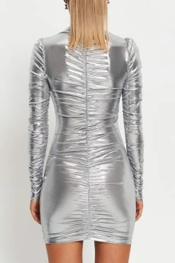 SOLADO Ruched Cinched Waist Long Sleeve Sheen Mini Dress -Solado Sales Shop jpeg 5ef34ded 606f 4335 9493 c074c16da803 1800x1800