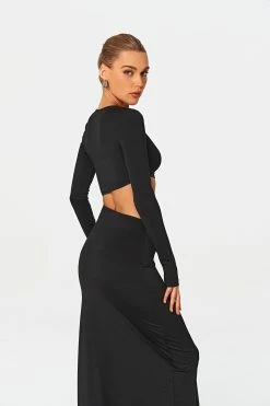 SOLADO Cut Out Split Hem Long Sleeve Maxi Dress -Solado Sales Shop jpeg 60d96189 926b 4a48 bac3 117fdd835bda 1800x1800