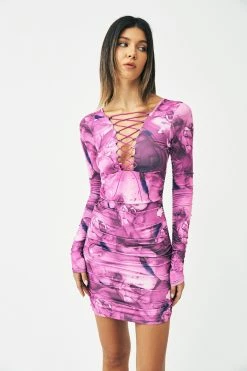 Solado Abstract Print Lace Up Long Sleeve Mini Dress -Solado Sales Shop jpeg 62000ff2 8d8b 4f4c bcca 020fc8f2615f 1800x1800