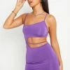 SOLADO Asymmetric Neck Cut Out Backless Mini Dress