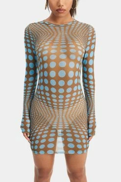 SOLADO Polka Dot Print Mesh Long Sleeve Mini Dress Without Panty -Solado Sales Shop jpeg 63957398 4844 4d7b aa95 0495be81c6e0 1800x1800